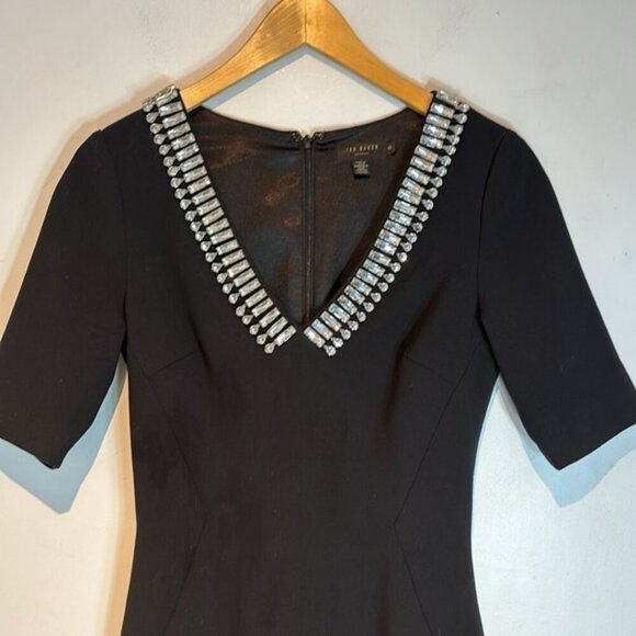 Ted Baker London “Veeri” Black Jewel Dress US size 0 - Picture 3 of 12